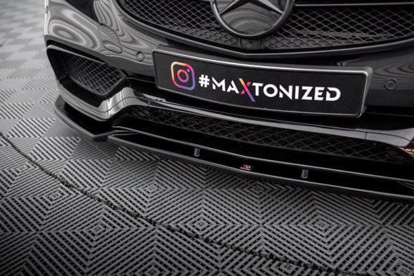 Maxton Front Splitter Mercedes-Benz E63 Amg Sedan W212 Facelift - Gloss Black