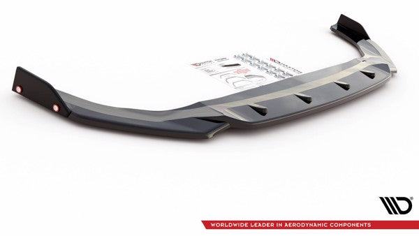Maxton Front Splitter + Flaps V.2 Volkswagen Golf 8 Gti - Gloss Black