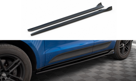 Maxton Side Skirts Diffusers Porsche Macan Mk1 - Gloss Black
