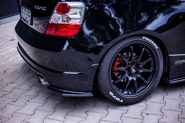 Maxton Rear Side Splitters Honda Civic Ep3 (Mk7) Type-R/S Facelift - Gloss