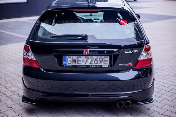 Maxton Rear Side Splitters Honda Civic Ep3 (Mk7) Type-R/S Facelift - Gloss