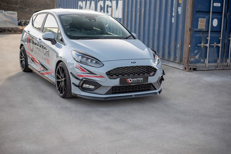 Maxton Front Splitter V.6 Ford Fiesta Mk8 St / St-Line - Gloss Black