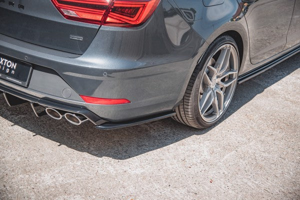 Maxton Rear Side Splitters V.2 Seat Leon Cupra Mk3 Fl Sportstourer - Gloss Black