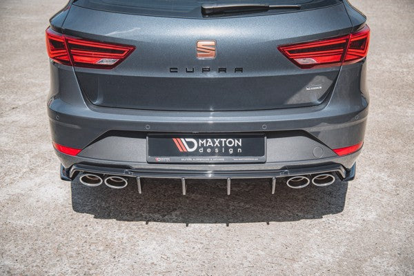 Maxton Rear Side Splitters V.2 Seat Leon Cupra Mk3 Fl Sportstourer - Gloss Black