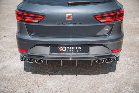 Maxton Rear Side Splitters V.2 Seat Leon Cupra Mk3 Fl Sportstourer - Gloss Black