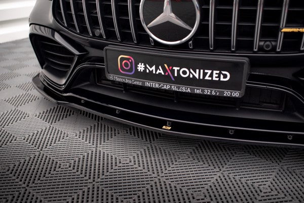 Maxton Front Splitter V.2 Mercedes-Amg Gt 63S 4-Door Coupe Aero - Gloss Black