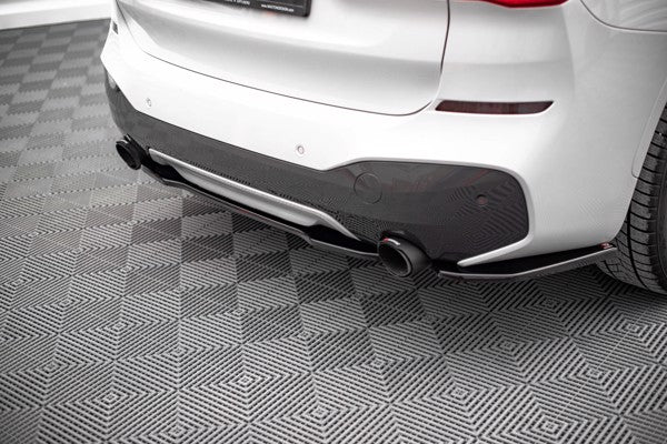 Maxton Central Rear Splitter For BMW X1 M-Pack F48 - Gloss Black