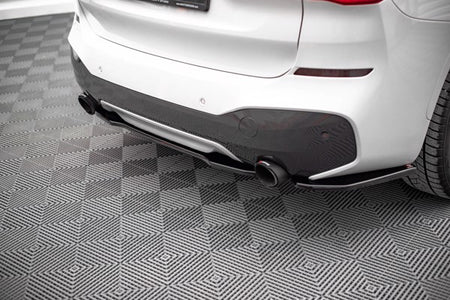 Maxton Central Rear Splitter For BMW X1 M-Pack F48 - Gloss Black