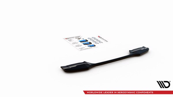 Maxton Central Rear Splitter For BMW X1 M-Pack F48 - Gloss Black