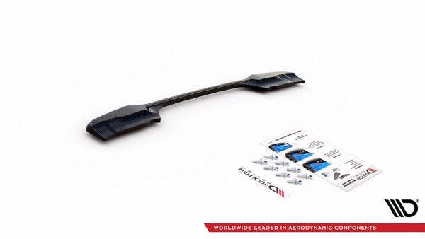Maxton Central Rear Splitter For BMW X1 M-Pack F48 - Gloss Black