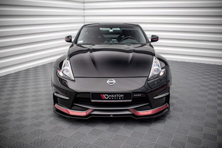 Maxton Front Splitter V.3 Nissan 370Z Nismo Facelift - Gloss Black