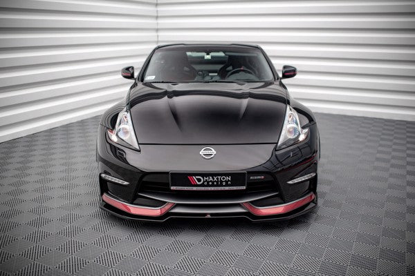 Maxton Front Splitter V.3 Nissan 370Z Nismo Facelift - Gloss Black