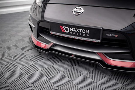 Maxton Front Splitter V.3 Nissan 370Z Nismo Facelift - Gloss Black