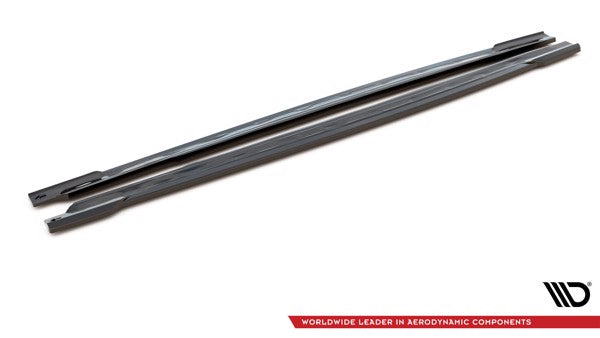 Maxton Side Skirts Diffusers Audi RS5 Coupe F5 Facelift - Gloss Black