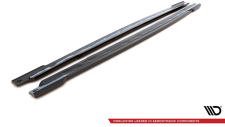 Maxton Side Skirts Diffusers Audi RS5 Coupe F5 Facelift - Gloss Black