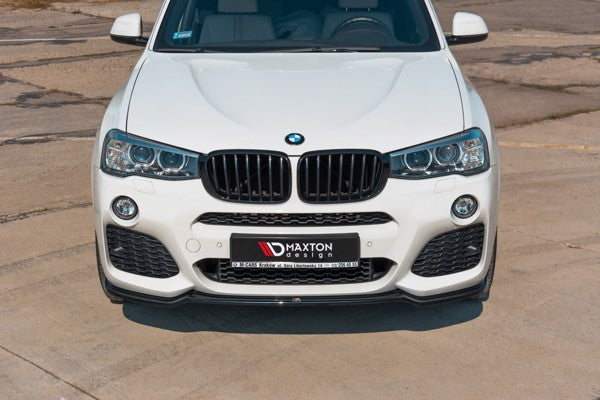 Maxton Front Splitter For BMW X3 F25 M-Pack Facelift - Gloss Black