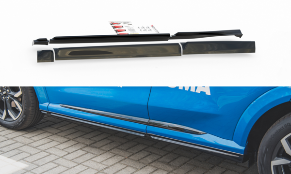 Maxton Side Skirts Diffusers Ford Puma St-Line - Gloss Black