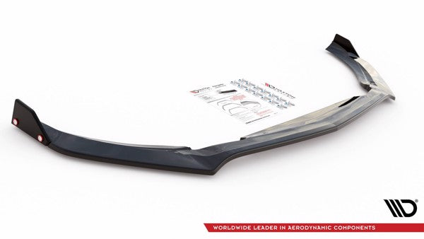 Maxton Front Splitter + Flaps V.3 Mercedes-Amg A45 S - Gloss Black