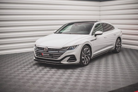 Maxton Front Splitter V.2 Volkswagen Arteon R-Line Facelift - Gloss Black
