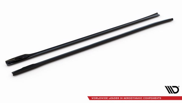 Maxton Side Skirts Diffusers V.2  BMW X3 M40D / M40I / M-Pack G01  - Gloss Black