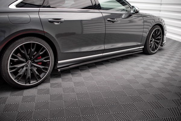 Maxton Side Skirts Diffusers Audi S8 D5 - Gloss Black