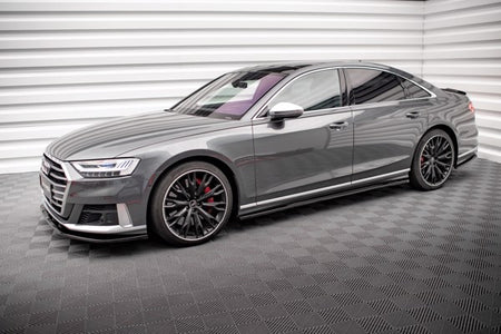 Maxton Side Skirts Diffusers Audi S8 D5 - Gloss Black