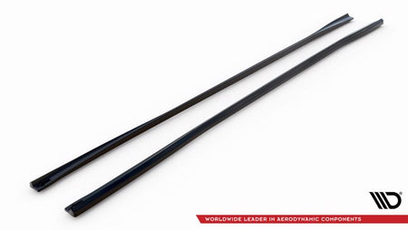 Maxton Side Skirts Diffusers Audi S8 D5 - Gloss Black