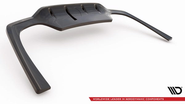 Maxton Central Rear Splitter (With Vertical Bars) Mercedes-Benz C Amg-Line W206 - Gloss Black