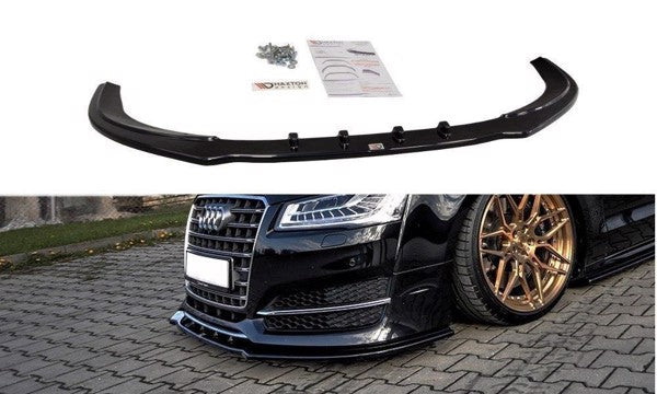 Maxton Front Splitter V.1 Audi S8 D4 Fl - Gloss Black