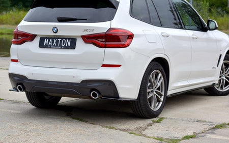 Maxton Rear Side Splitters For BMW X3 G01 M-Pack - Gloss Black