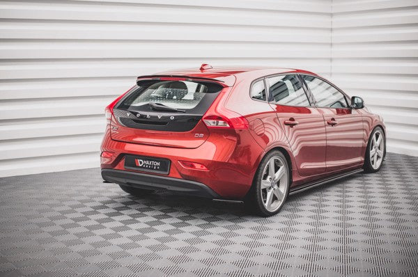 Maxton Rear Side Splitters Volvo V40 - Gloss Black