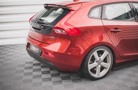 Maxton Rear Side Splitters Volvo V40 - Gloss Black