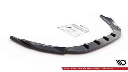 Maxton Front Splitter V.1 Volvo S60 R-Design Mk2 - Gloss Black