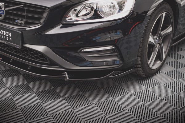 Maxton Front Splitter V.1 Volvo S60 R-Design Mk2 - Gloss Black