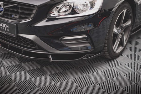 Maxton Front Splitter V.1 Volvo S60 R-Design Mk2 - Gloss Black