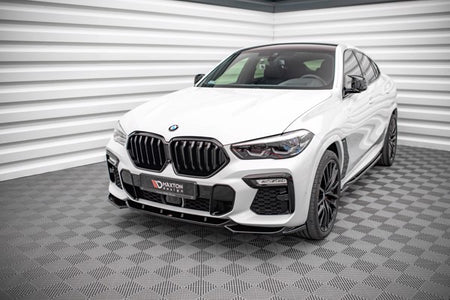 Maxton Front Splitter V.1 BMW X6 M-Pack G06 - Gloss Black