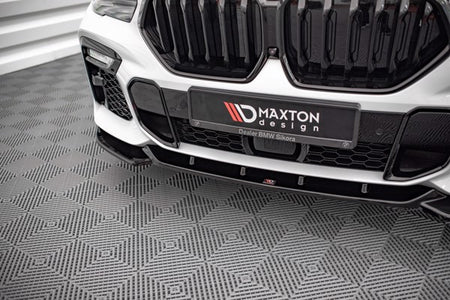 Maxton Front Splitter V.1 BMW X6 M-Pack G06 - Gloss Black