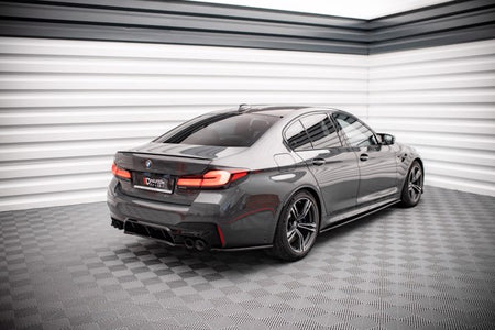 Maxton Rear Side Splitters BMW M5 F90 - Gloss Black