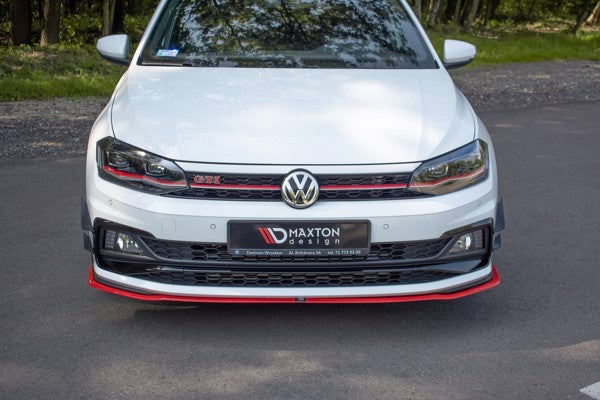 Maxton Front Splitter V.2 VW Polo Mk6 Gti - Gloss Black