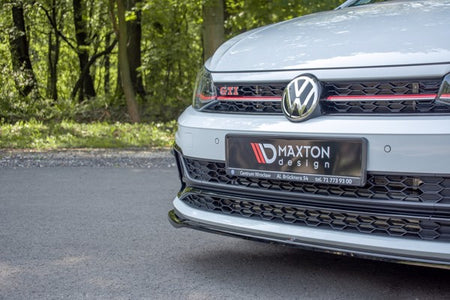 Maxton Front Splitter V.2 VW Polo Mk6 Gti - Gloss Black