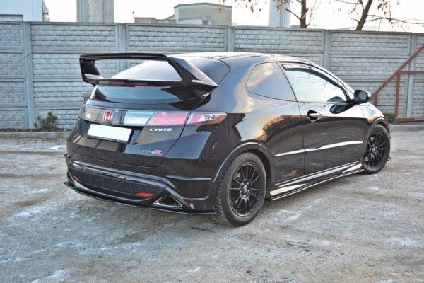 Maxton Central Rear Splitter Honda Civic VIii Type S/R (Without Vertical Bars) - Gloss Black