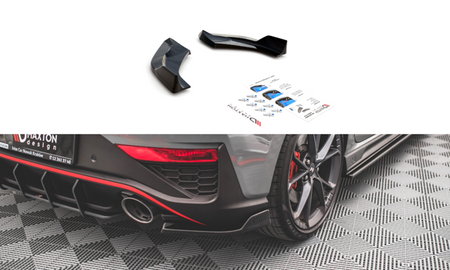 Maxton Rear Side Splitters V.3 Hyundai I30 N Hatchback Mk3 Facelift - Gloss Black