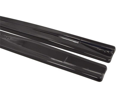 Maxton Side Skirts Diffusers Fiat Punto Evo Abarth - Gloss Black