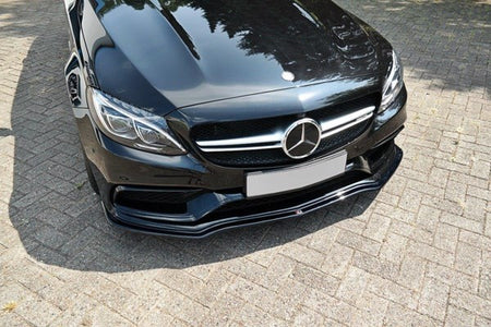 Maxton Front Splitter V.1 Mercedes C-Class S205 63Amg Estate - Gloss Black
