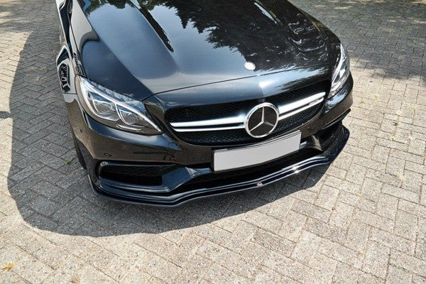 Maxton Front Splitter V.1 Mercedes C-Class S205 63Amg Estate - Gloss Black