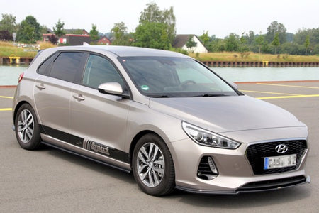 Maxton Front Splitter V.1 Hyundai I30 Mk3 Hatchback - Gloss Black