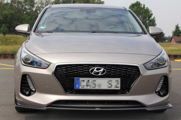 Maxton Front Splitter V.1 Hyundai I30 Mk3 Hatchback - Gloss Black