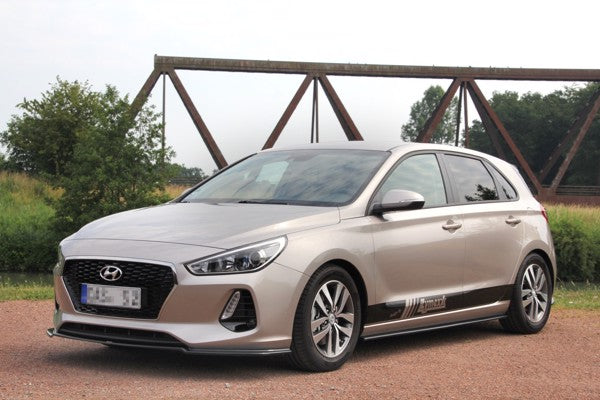 Maxton Front Splitter V.1 Hyundai I30 Mk3 Hatchback - Gloss Black