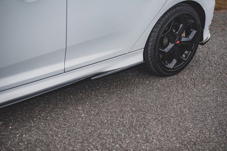 Maxton Side Skirts Diffusers V.2 Ford Focus St Mk3 - Gloss Black