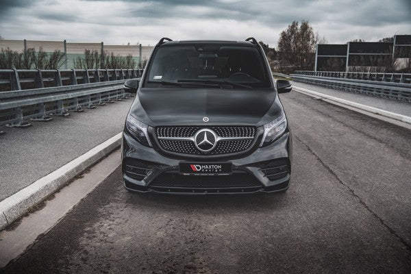 Maxton Front Splitter V.1 Mercedes-Benz V-Class Amg-Line W447 Facelift - Gloss Black